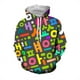 thumbnail image 4 of Sudadera con capucha con estampado 3D divertido del alfabeto para hombre, sudadera con capucha con gráfico de dibujos animados de anime, ropa informal juvenil y vitalidad, 4 of 5