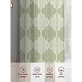 thumbnail image 6 of Sage Green Morocco Sheer Curtains 72 Inch Length 2 Panels Set Window Treatments, Vintage Abstract Geometric Pattern Rod Pocket Semi Curtains for Living Room/Bedroom/Kitchen Décor, 104"W x 72"L, 6 of 7