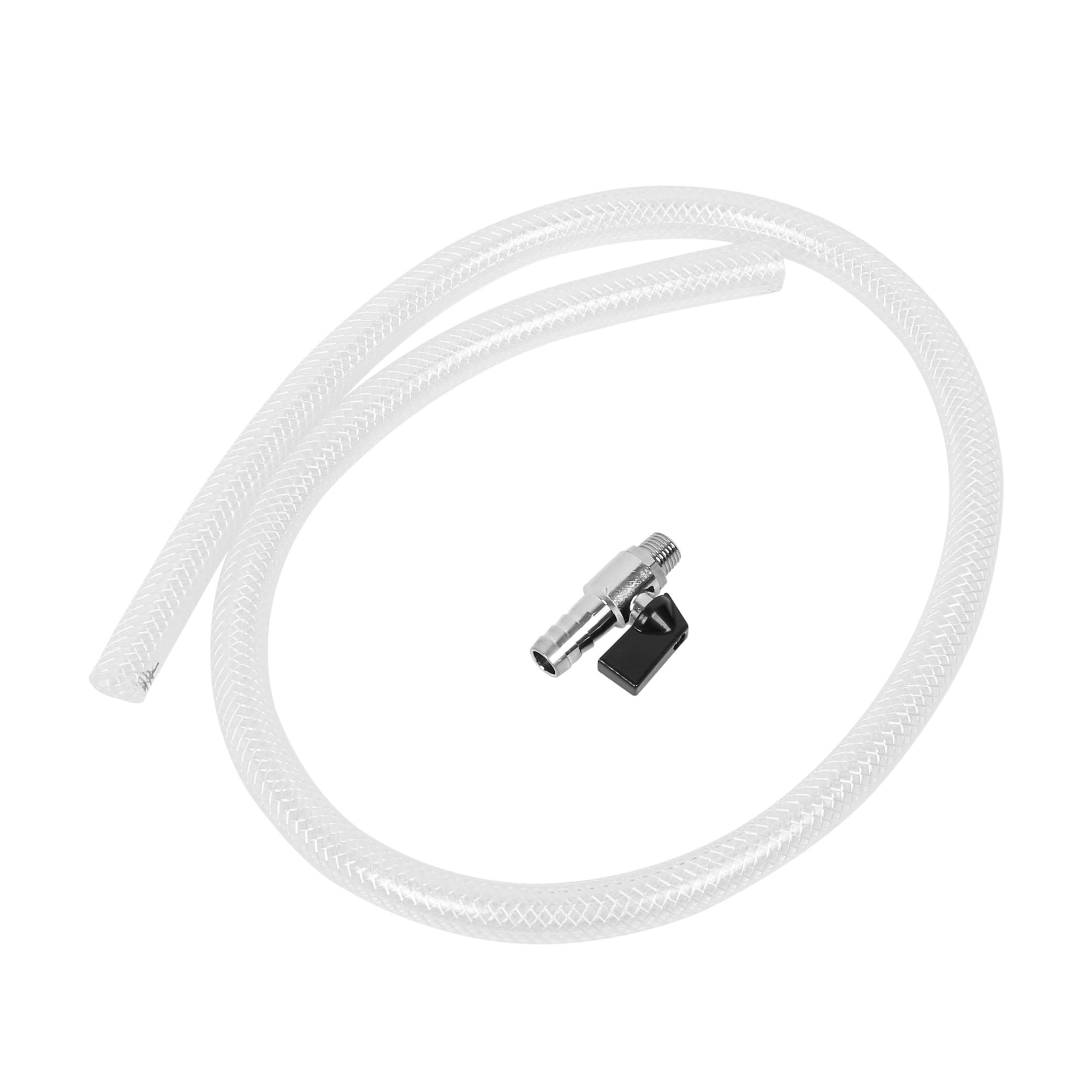 Car Universal Oil Catch Can Drain Kit 105cm Hose with Valve Clear Silicone