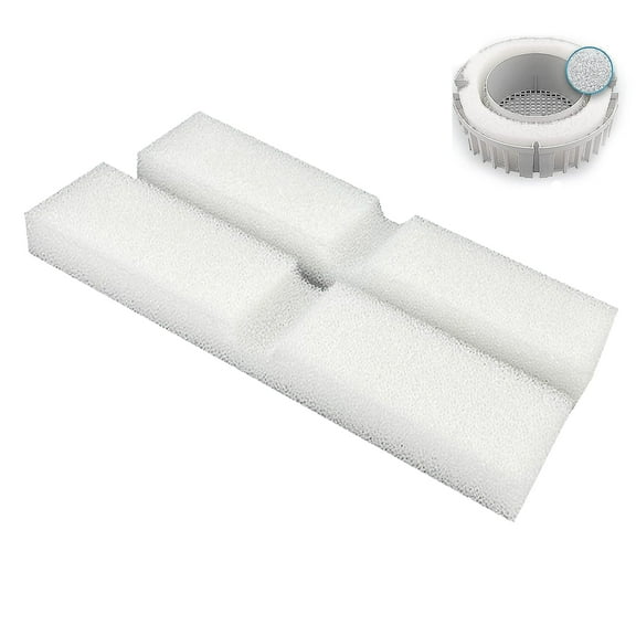 Qzbhct 2 Pcs Aquarium Bio Sponge White Foam Filter Pads for Fluval FX4 / FX5 / FX6 Filtration Systems