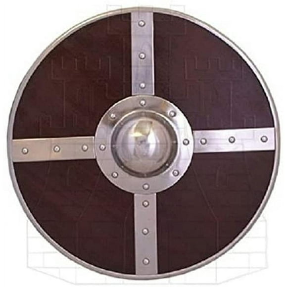 NauticalMart Round Medieval Wooden Round Shield