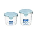 thumbnail image 1 of 2pack Food Storage Containers with Lids Airtight and Measuring Cup for Flour,Sugar,Grain,Rice & Baking Supply-Airtight Kitchen & Pantry Bulk Food Storage for Kitchen Organization,Clear 600+800ml, 1 of 4