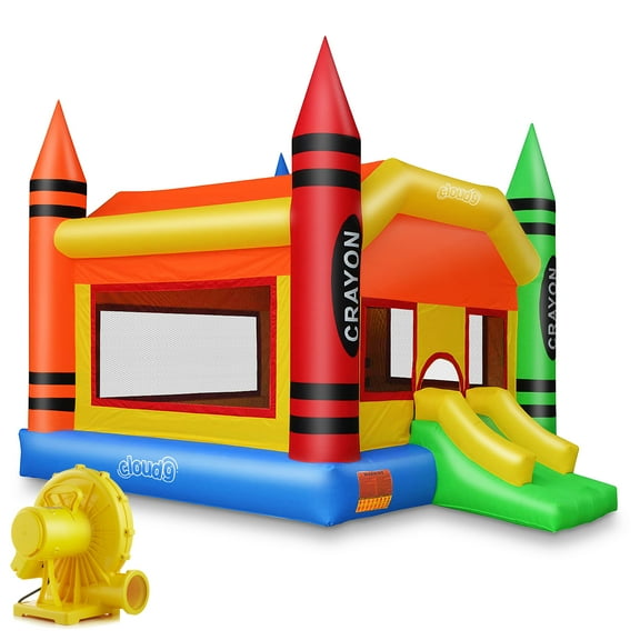 Cloud 9 Crayon Bounce House with Blower