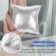 thumbnail image 4 of 4Pcs Gold Silver Sequin Pillow Covers 18x18 Inches Shiny Luxury Decorative Cushion Cases Cover with Hidden Zipper Design for Home Décor - Perfect for Sofa, Bed, Living Room, and Party, 4 of 6