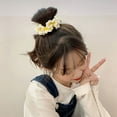 thumbnail image 3 of Masteelf 4Pcs Exquisite Hand Woven Woolen Hair Scrunchies Rings Random Color, 3 of 9