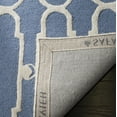 thumbnail image 4 of SAFAVIEH Bella Hadley Geometric Swirls Wool Runner Rug, Blue/Ivory, 2'3" x 7', 4 of 6