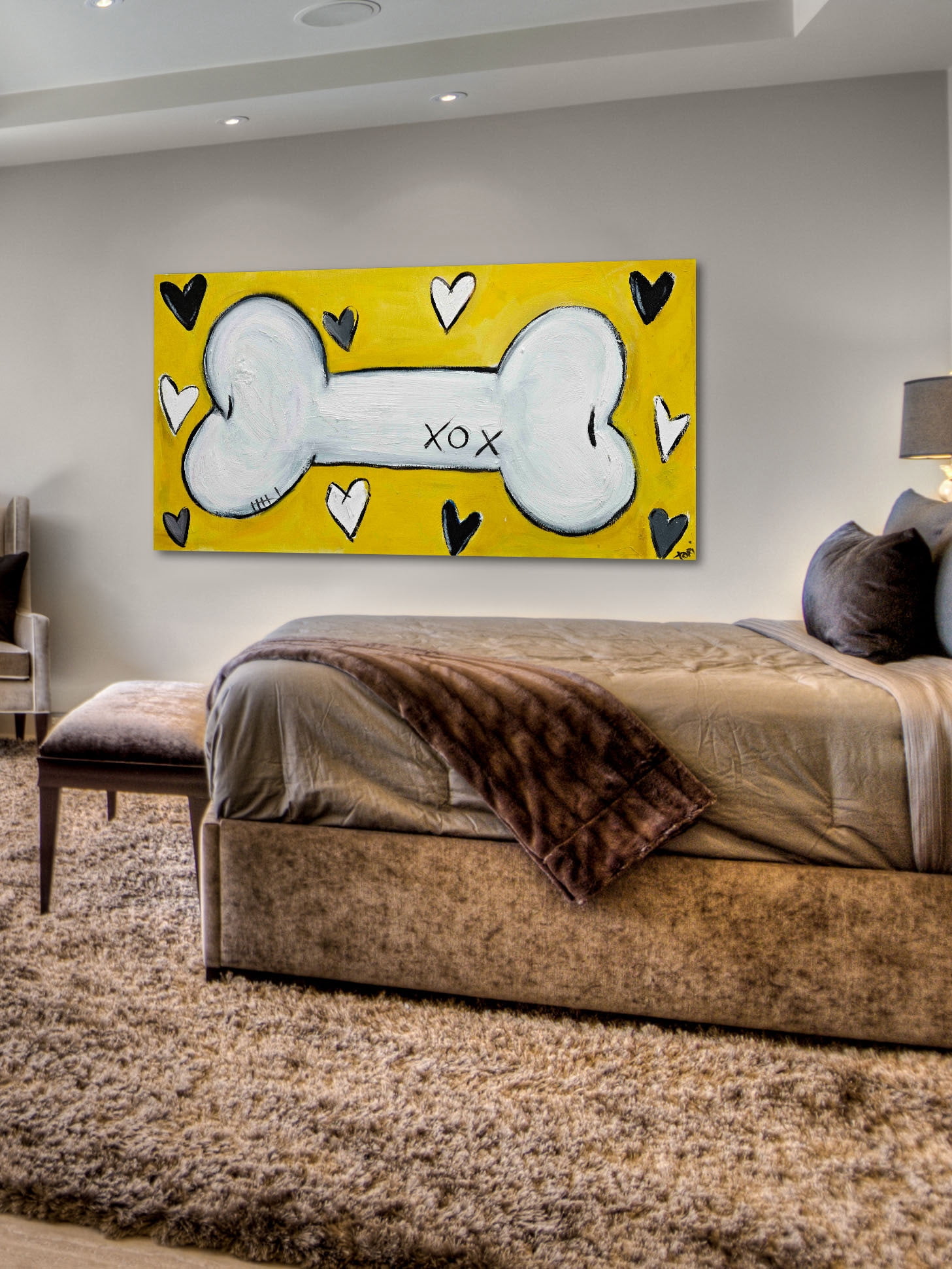 "Yellow Bone" by Tori Campisi Painting Print on Canvas