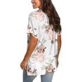 thumbnail image 5 of Womens Shirts Short Sleeve Flowy Tops High Low Tunic V Neck Casual Loose Tshirts, 5 of 5