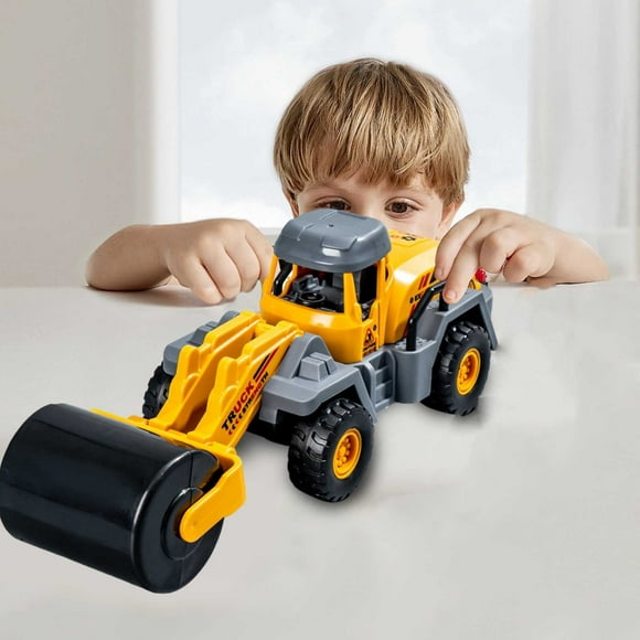 Construction Toys, Tough Machines Toy Front Loader , Construction Excavator Kids Toy Play Truck Toys, Steam Roller, Ages 3+