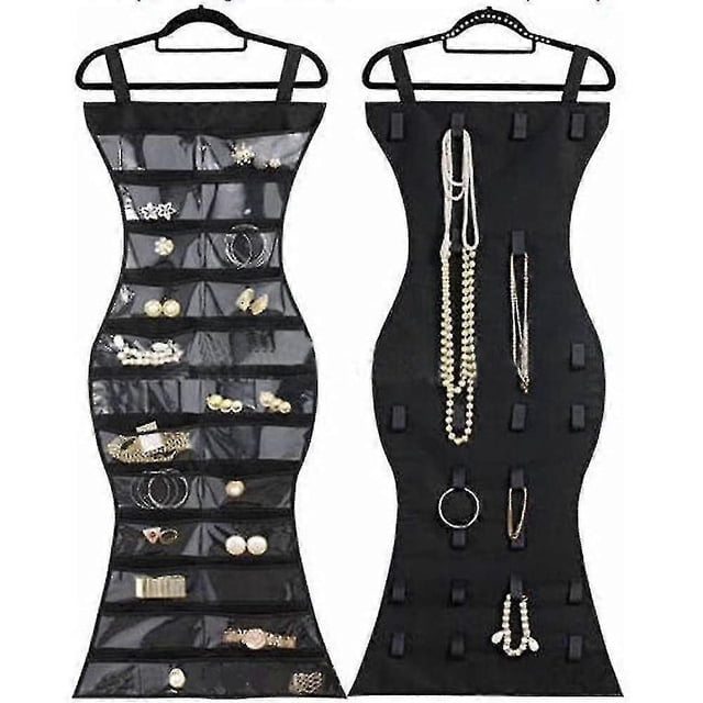 S Hanging Jewelry Izer, Dual Sided Closet Izers , Earrings Blet Necklace Socks Pantyhose Stora Display Bag -