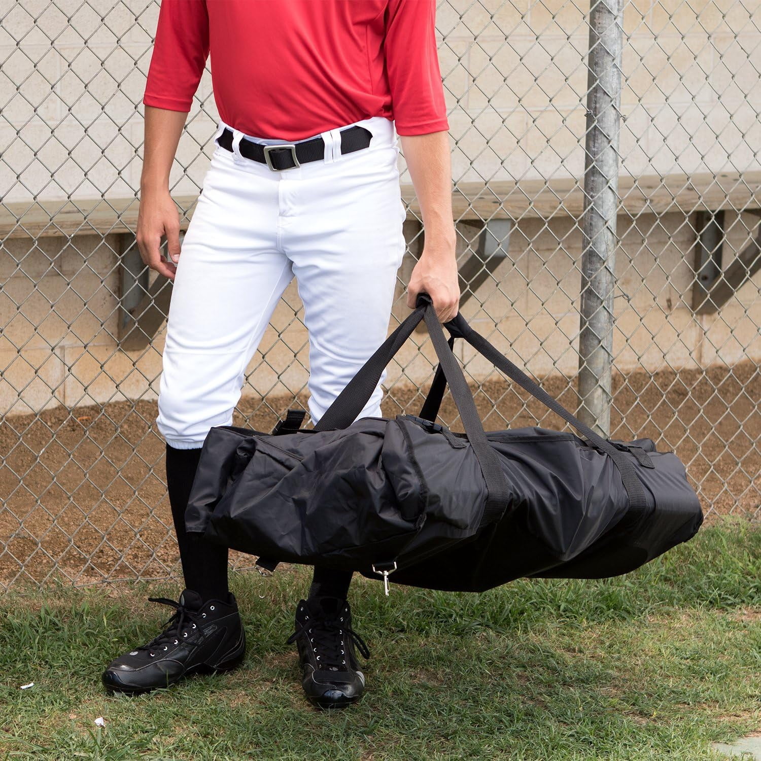 Champion Sports Baseball Bat and Helmet Bag - Champion Sports Hanging Dugout and Travel Bag for 6 Bats and 6 Helmets