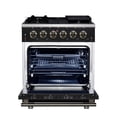 thumbnail image 5 of Forno Massimo 30-Inch Black Freestanding Gas Range, 5 Burners, True Convection Oven, 5 of 13