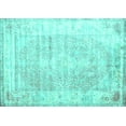 thumbnail image 1 of Ahgly Company Indoor Rectangle Persian Turquoise Blue Traditional Area Rugs, 8' x 12', 1 of 4