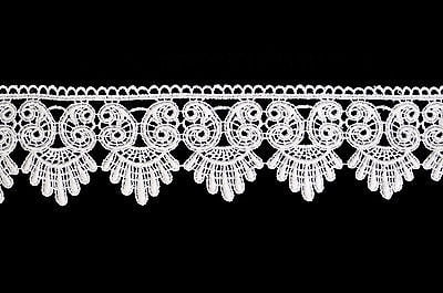 3 white lace trim