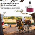 thumbnail image 4 of Adaptador de llenado de propano Airsoft, adaptador de recarga de propano para tanque de gas verde, adaptador de llenado de recipiente de propano con puerto de aceite de silicona, para acampar al aire, 4 of 7