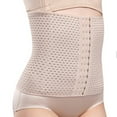 thumbnail image 2 of Defitshape Women's Waist Trainer Shapewear Waist Cincher Wide Waist Girdle Tummy Control Lightweight Brown 22, 2 of 5
