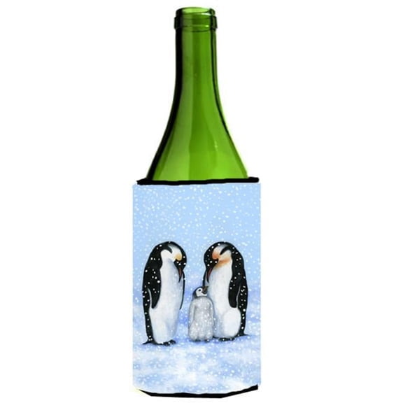 Penguin Family by Daphne Baxter Wine Bottle Can cooler Hugger