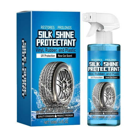 BallsFHK Car Tire Gloss Spray Car Tire Decontamination Polishing Maintenance Brightening Liquid Coating Agent 120ml