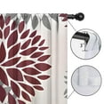 thumbnail image 4 of Blackout Kids Curtains,Red and Gray Floral Pattern Childrens Insulated Curtains Set Of 2,Bedroom Essentials,Toddler Room Decor 52x63in(132x160cm), 4 of 5