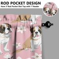 thumbnail image 3 of Vintage Flower Puppy Tier Kitchen Curtains for Bathroom Living Rod Pocket Window Drapes 28"x39" 2 Panels Window Treatment Tiers, 3 of 4
