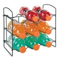 thumbnail image 2 of mDesign Metal Water Bottle Storage Organizer Rack, Holds 9 Bottles - Matte Black, 2 of 8