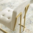 thumbnail image 4 of Modway Privy 18.5" Stainless Steel Polyester Dining Accent Chair in Gold/Beige, 4 of 9