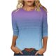 thumbnail image 2 of mfyjkho Tops Para Mujer, Camiseta Estampada De Moda Para Mujer, Blusa Informal De Manga 3/4 Y Cuello Redondo Tops Para Mujer L, 2 of 6
