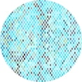 thumbnail image 1 of Ahgly Company Indoor Round Abstract Light Blue Contemporary Area Rugs, 7' Round, 1 of 4