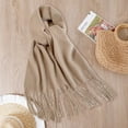 thumbnail image 3 of Tnobhg Super Soft Winter Scarf Solid Color Women Elegant Shawl with Tassel Thick Warm Breathable Scarf Outfit Accessories, 3 of 8