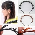 thumbnail image 6 of Designice Braided Headband Hair Accessories Double-bangs Hairstyle Hairpin Alligator Clip Headband, 6 of 9