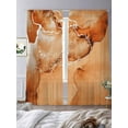 thumbnail image 2 of Marble Burnt Orange Sheer Curtains for Living Room Bedroom Modern Abstract Ink Painting Luxury Sheer Curtains 84 Inch Long 2 Panels Set Light Filtering Curtain Window Treatments Drapes, 2 of 6