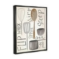 thumbnail image 2 of Stupell Industries Flip Whisk Simmer and Stir Kitchen Spoons and Utensils Jet Black Framed Floating Canvas Wall Art, 24x30, by Katie Doucette, 2 of 5