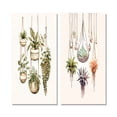 thumbnail image 2 of Designart "Joyful Hanging Boho Houseplants in Botanical Bliss II" Abstract Botanicals Wall Art Set Of 2 - Modern Green Gallery Wall Set For Home Decor, 2 of 6