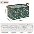 thumbnail image 7 of Yayeee Foldable Storage Basket for Shelves with Handles Waterproof Cloth Bins, Red Christmas Trees, 7 of 7