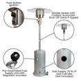 thumbnail image 4 of Flash Furniture Patio Outdoor Heating-Silver Stainless Steel 40,000 BTU Propane Heater with Wheels for Commercial & Residential Use-7.5 Feet Tall, 4 of 9