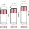 thumbnail image 7 of Glass Infuser, 3-in-1 Smart Tea Infuser, Hot or Cold Ready, Flip & Brew Design, Double Layered Glass Tea Separation Tea Infuser, for Blooming & Loose Leaf Tea (Multi color, multi capacity), 7 of 7