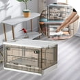 thumbnail image 2 of GUOOL Stackable Storage Boxes Organizing Tote with Wheels Clothing Secure Latching Buckles Nestable Moving Home White, 2 of 9