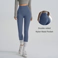 thumbnail image 4 of Anti Cellulite Leggings for Women Anti Cellulite Leggings 3D Anti Cellulite Leggings for Women Tummy Control Compression Pants Butt Lift Booty Workout Tights 3D Gym Leggings for Women Light blue XXL, 4 of 5