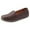 Coffee, variant on Women's Protective Toe Walking Shoes Comfortable Leather Slip on Flat Loafers Orthotic Non Slip Work Fashion Sneakers Beige Size 6.5