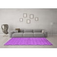 thumbnail image 3 of Ahgly Company Indoor Round Solid Purple Modern Area Rugs, 5' Round, 3 of 4