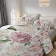thumbnail image 2 of Davulos Queen Quilt Bedding Set 3 Pieces Lightweight Soft Bedspreads Coverlets with 2 Pillow Shams Pink Flowers Bedding Sets for All Season, 2 of 8
