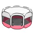 thumbnail image 2 of HOBBYZOO 36" Portable Foldable 600D Oxford Cloth & Mesh Pet Playpen Fence with Eight Panels Pink, 2 of 10