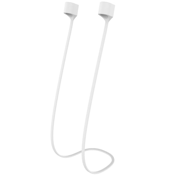 1 correa de auricular de cuerda de silicona antipérdida para AirPods 2 3 Pro Holder White
