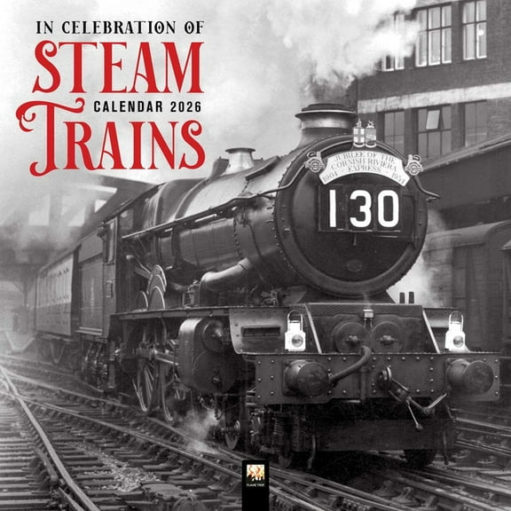 Steam Trains Heritage Wall Calendar 2026 (Art Calendar), (Paperback)