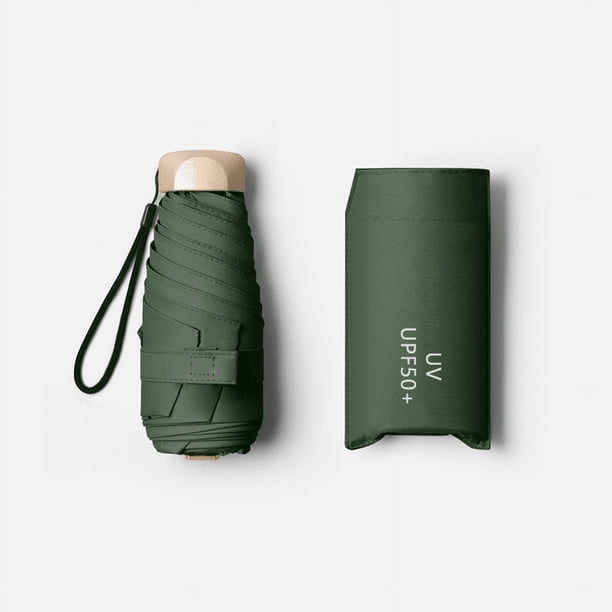 Typpkmm 55 De Descuento Mini Sombrilla De Bolsillo PequeñO Paraguas De Lluvia Vinilo Plegable ProteccióN Ultravioleta UV Parasol De Bolsillo CáPsula