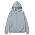 thumbnail image 5 of Resicozy Womens Zip Up Hoodies 2026 Fall Winter Casual Sweatshirts Zipper Oversized Lightweight Cute Jackets with Pockets Light Gray 2XL, 5 of 6