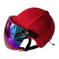 thumbnail image 1 of Casco de montar ergonómico y ajustable, exterior de terciopelo PP PC, con hebilla elegante, Con espejo colorido, 1 of 9