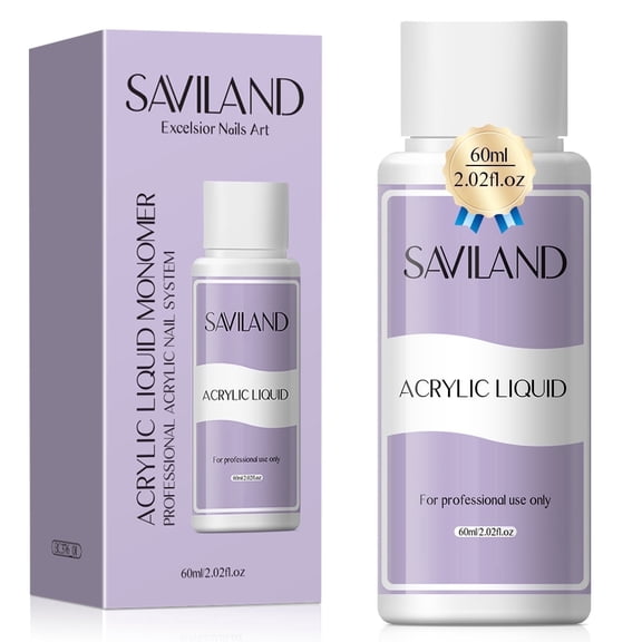 SAVILAND Monomer Acrylic Liquid - Professional Nail Art Acrylic System, 60 mL