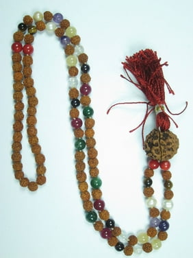 Mogul Rudraksha Mala Beads Nine Planets Navgraha Necklace