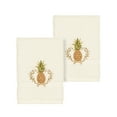 thumbnail image 2 of Authentic Hotel and Spa Turkish Cotton Pineapple Embroidered Cream 2-piece Washcloth Set, 2 of 3